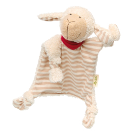 Sigikid knuffeldoek schaap ( beige wit gestreept lijfje)