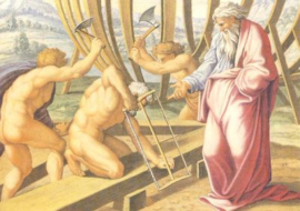 Naar Gods bevel bouwt Noach de Ark, Rafael