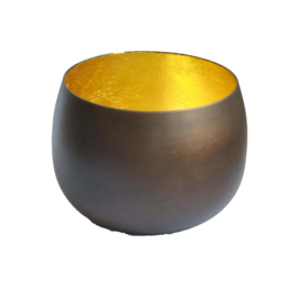 Waxinelichthouder Goldlicht Cup, brons/goud, 7,5 cm
