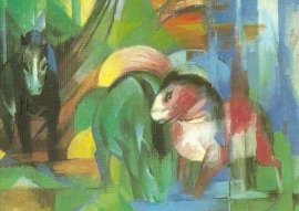 Paarden bij drinkplaats, Franz Marc