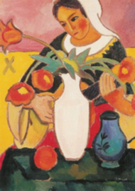 De luitspeelster, August Macke