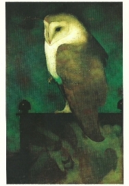 Grote uil op scherm, Jan Mankes