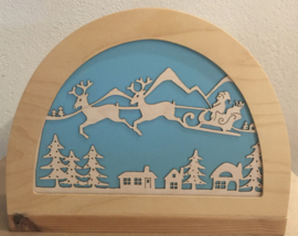 Silhouet De Noest Kerstman in slee