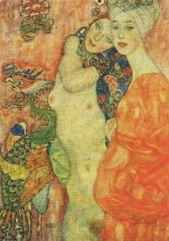 Vriendinnen, detail, Gustav Klimt