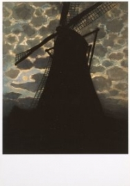 Molen bij avond, Piet Mondriaan