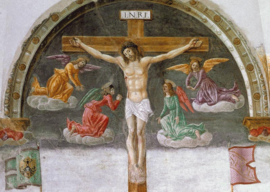 Engelen (detail uit kruisiging), Giovanni Donato Montorfano