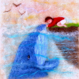 Toverlux silhouette Walvis met kind (Het Wolfeetje)