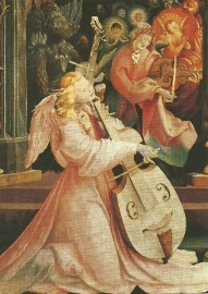 Musicerende engel (detail), Matthias Grünewald