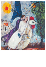 Het bruidspaar met de Eiffeltoren, Marc Chagall