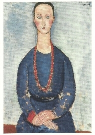 Vrouw met rode halsketting, Amadeo Modigliani
