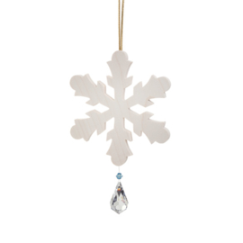 Raamhanger sneeuwvlok met Swarovski® kristal.