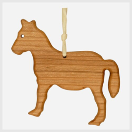 Houten kerstboomhanger paard