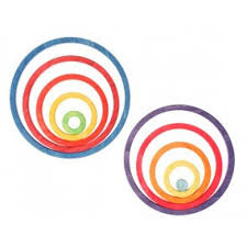 Cirkels en ringen regenboogkleur