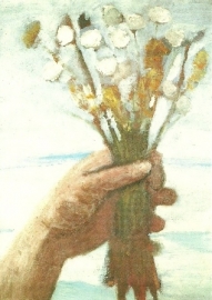 Hand met boeket bloemen, Paula Modersohn-Becker