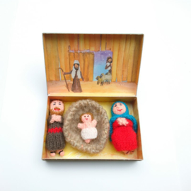 Kerstgroep, Maria, Jozef en Jezus (handmade in Peru)