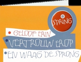 Geloof erin- met button