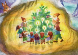 Dwergen bewonderen kerstboom, Dorothea Schmidt