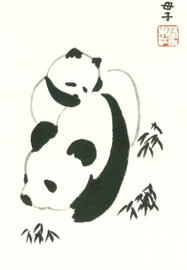 Chinese moeder en babypanda