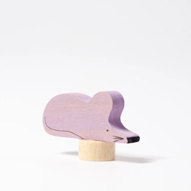 Steker Muis ( grijs/lila)
