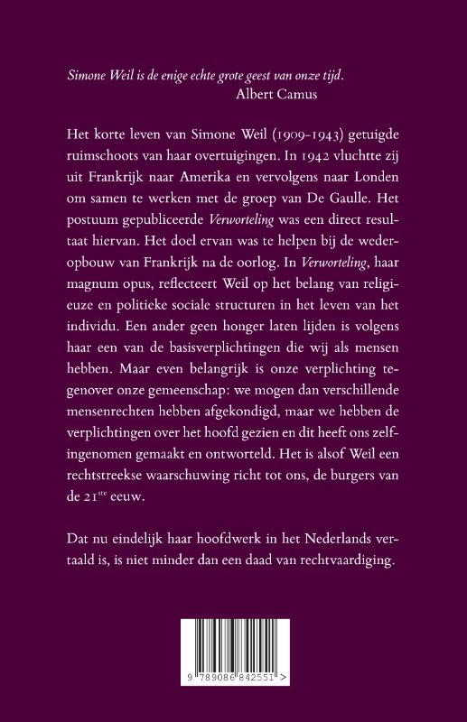 Verworteling / Simone Weil