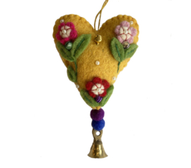 Beschermhart, wollen vilt goudgeel