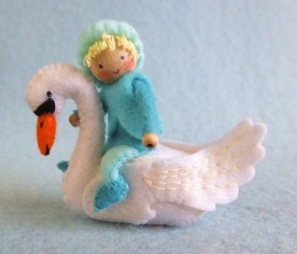 Zwaan met kindje (zelfmaakpakketje)