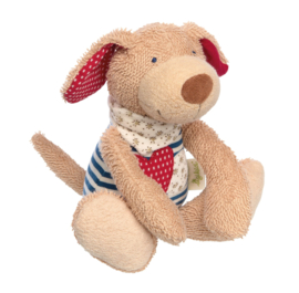Sigikid knuffel, hond ( gestreept lijf, met sjaaltje)
