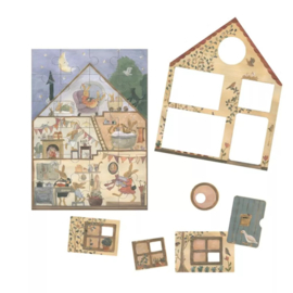 Twee puzzels in een, Huis van konijn ( 3+, Egmont)
