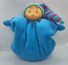 Zakpopje velours turquoise (13cm)