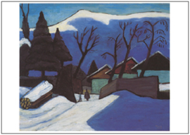Huizen in de sneeuw, Gabriele Münter