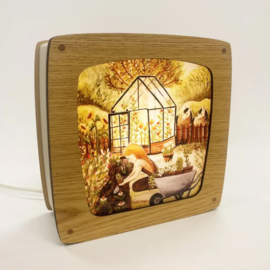Seizoenenlamp Premium Oak (middenbruin) Het Houtlokael (led strip dimbaar, excl kaart)