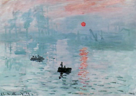 Impressie, zonsopgang, Claude Monet, dubbele kaart