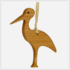 Houten hanger Ooievaar
