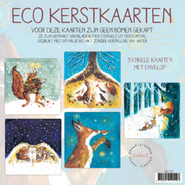 Eco Kerstkaarten Zintenz, set van 5 kaarten KKS11