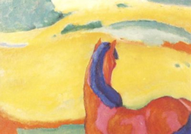 Paard in landschap, Franz Marc