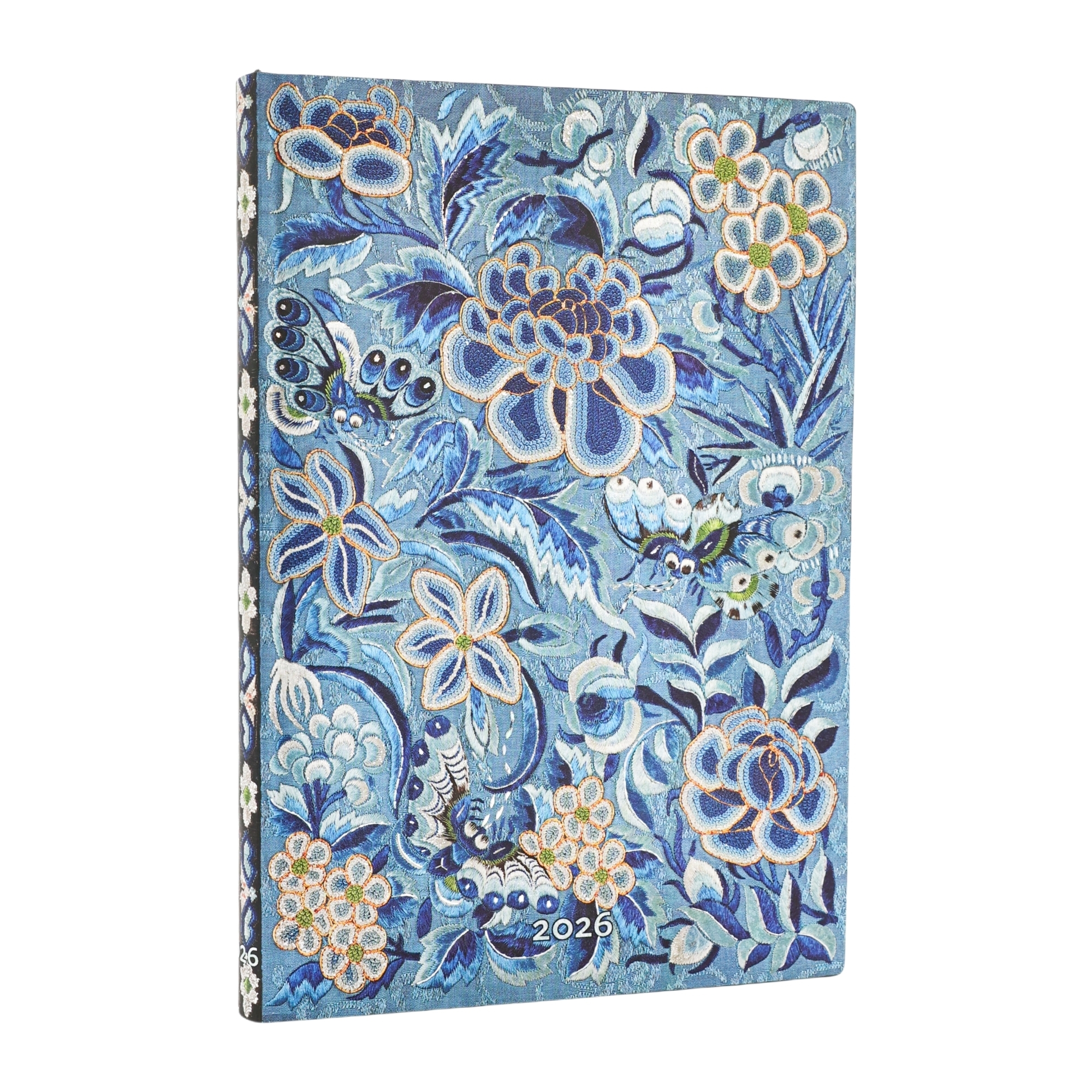 12 maands agenda Paperblanks 2026 Blue Willow Horizontal Midi