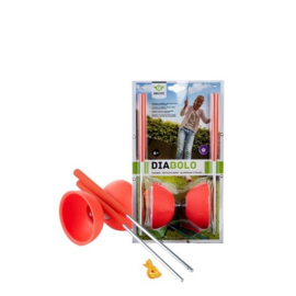 Diabolo rubber met metalen stokjes