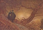 Twee mannen overwegen de maan, Caspar David Friedrich