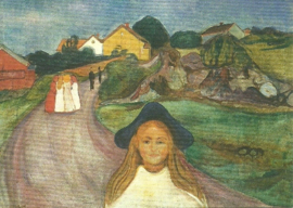 Straat in Asgardstrand, Edvard Munch