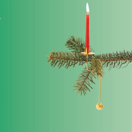 Houder kerstboomkaarsje voor de kerstboom