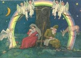 Maria en Jozef onder de regenboog, Ernst Kreidolf