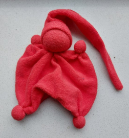 Sussekind duimpopje badstof rood (28x10cm)