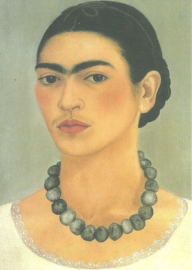 Zelfportret met halsketting, Frida Kahlo