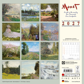 Monet, une promenade, 30x30cm maandkalender 2027