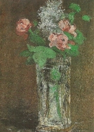 Bloemen in een kristallen vaas 1, Edouard Manet