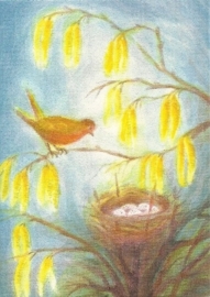 Vogel bij het nest, Erika Hoffmann