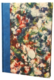 Olino Paperworks, Notebook met een omslag van gemarmerd loktapapier, Blauw