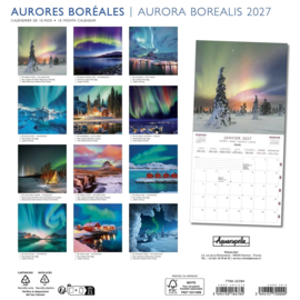 Aurora Borealis, 30x30cm maandkalender 2027