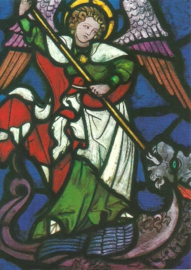 Aartsengel Michael, glasvenster uit 1600, Chiemsee