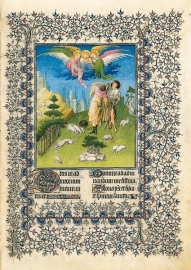 Verkondiging aan de herders, miniatuur, du Berry